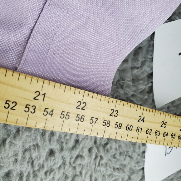 Enro Shirt Mens Size 16.5 Purple Royal Oxford Non-Iron Long Sleeve Classic Dress - Picture 6 of 7